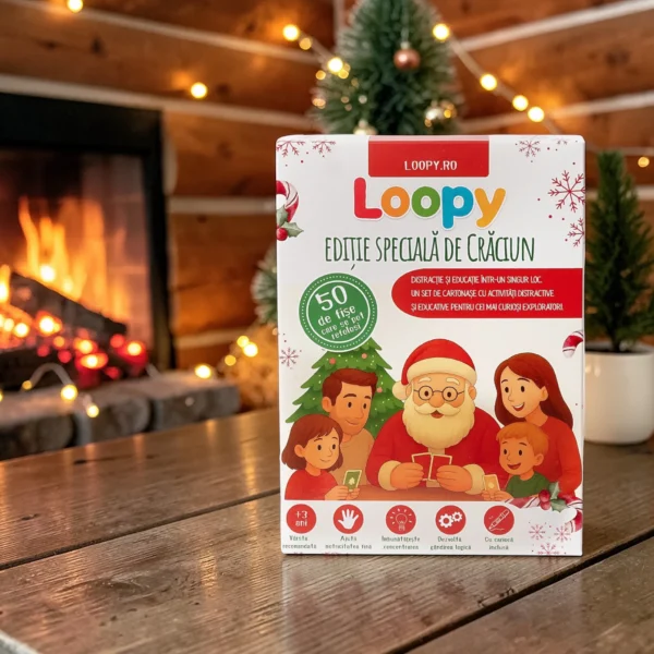 Loopy - set cartonase reutilizabile pentru copii editia de craciun