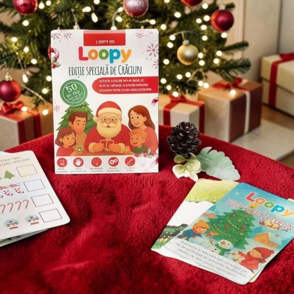 Loopy - set cartonase reutilizabile pentru copii editia de craciun