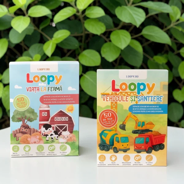 Loopy - set cartonase reutilizabile pentru copii pachet exploratori