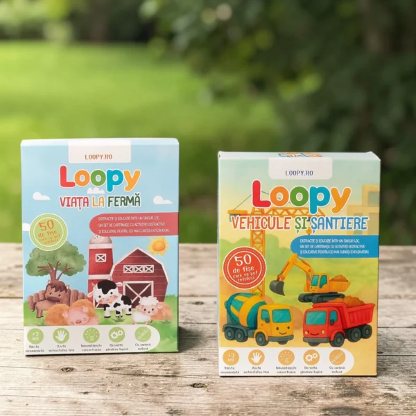 Loopy - set cartonase reutilizabile pentru copii pachet exploratori